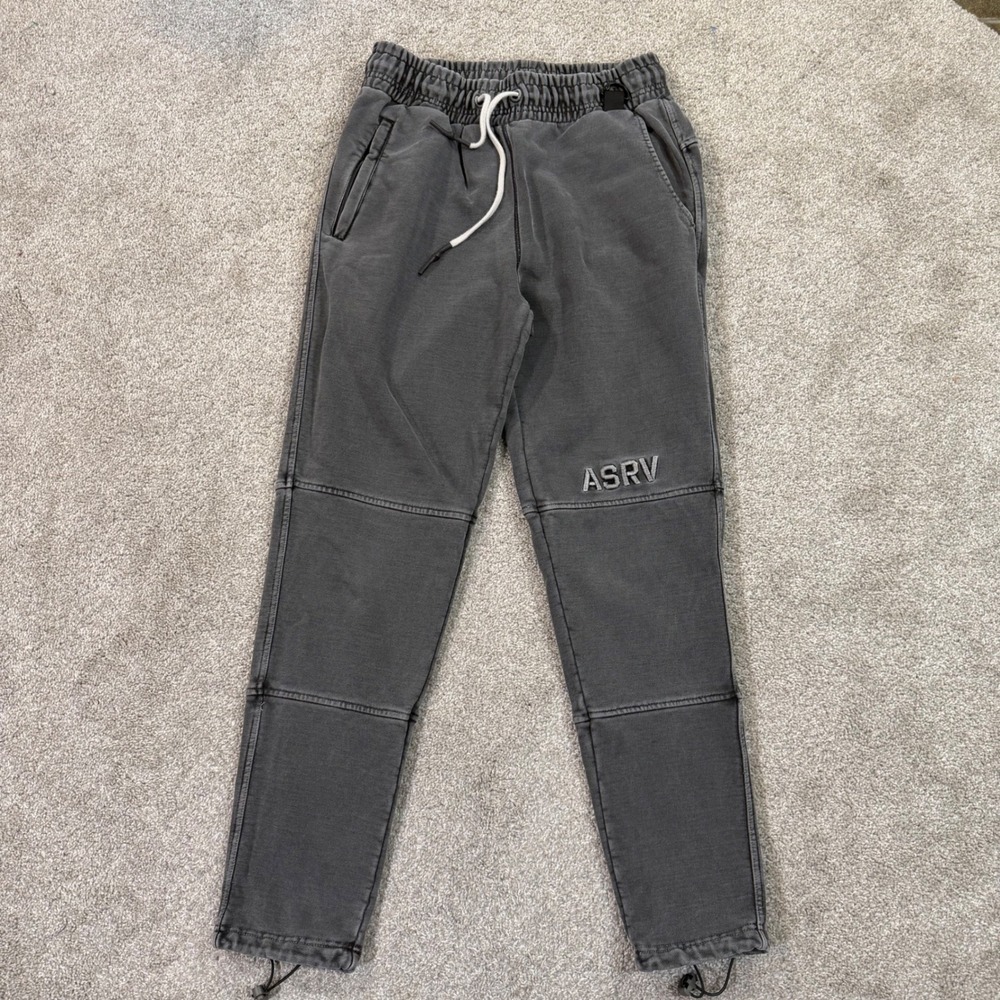 ASRV‎ DSG-0266 Men's M Washed Charcoal Grey Garment Dyed French Terry Joggers